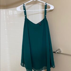 Torrid Green Flutter Tank Top